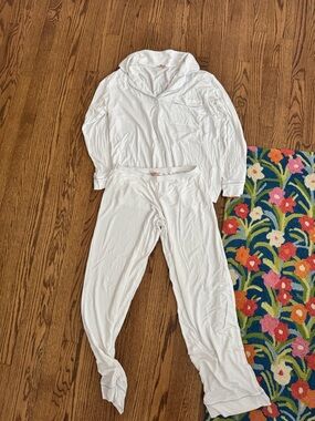 Eberjey White Women's Long-Sleeve Pajama Set